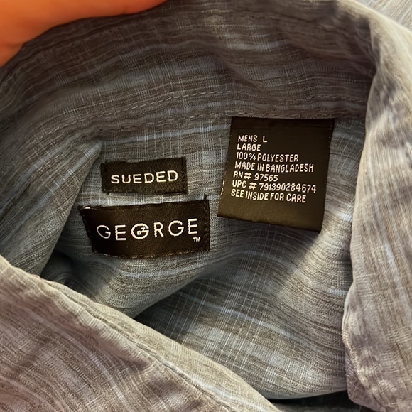 George vintage blue sueded button down skirt C8-9 - Picture 3 of 3